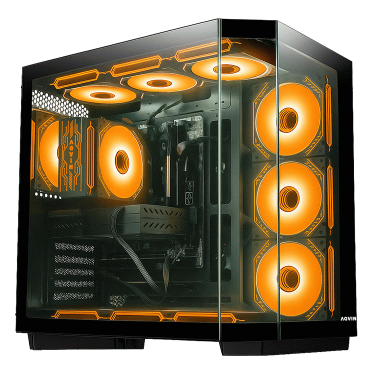 AQVIN Gaming PC, AMD Ryzen 5 Processor - 16GB DDR4 RAM, 512GB NVMe SSD, GeForce RTX 3050 / 5050 Graphics Card, Gaming Keyboard and Mouse, Windows 11 Pro - New