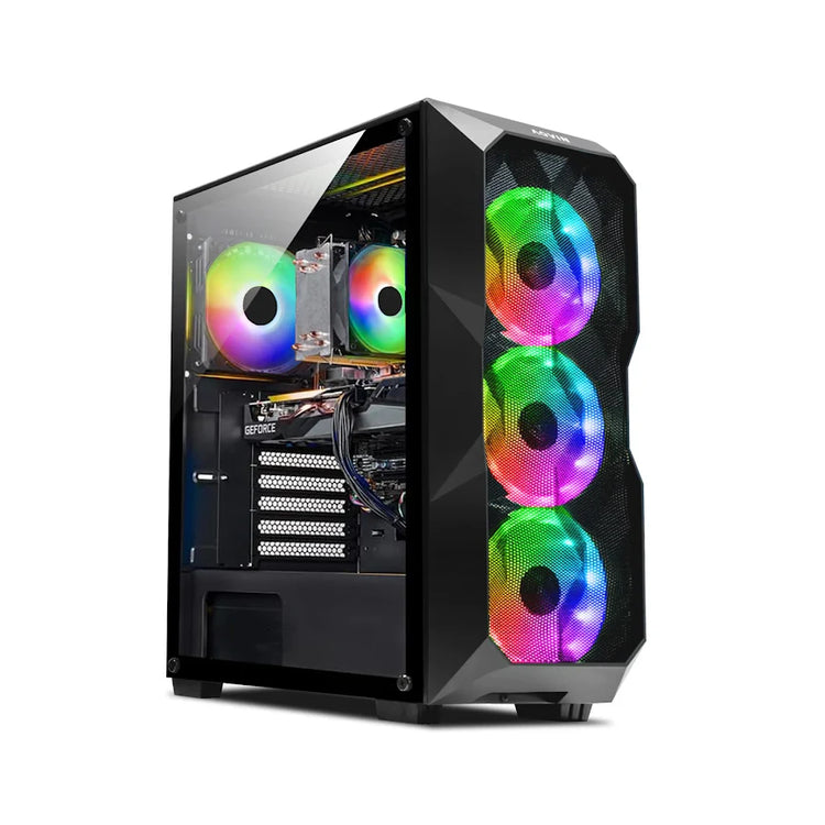 AQVIN Gaming PC Desktop Computer Tower, Intel Core i7 up to 4.60 GHz, 32GB DDR4 RAM, 1TB - 2TB SSD, RTX 3050, 3060, 5060 Graphics card, Windows 11 Pro, WIFI - RGB Keyboard and Mouse