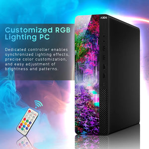 AXOII FLORA RGB Desktop PC - Intel Core i7 / i5, 16GB RAM, NVMe SSD (256GB / 512GB), WiFi, Bluetooth, Windows 11 Pro - Refurbished