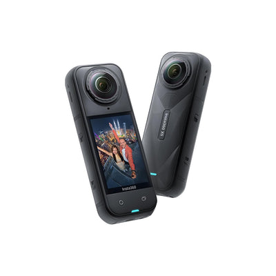 Insta360 Camera X5 Standard Bundle - Waterproof 8K 360 Action Camera, Built-in Wind Guard, Invisible Selfie Stick Effect With Replaceable Lens Guards (CINSAAHA-X501)